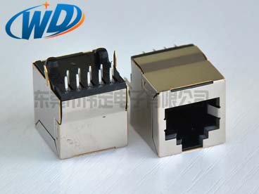 東莞RJ45廠家 180度網(wǎng)絡接頭 8P8C帶屏蔽殼