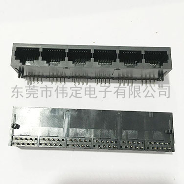 59 1X6全塑 RJ45連接器 6口網(wǎng)絡接口